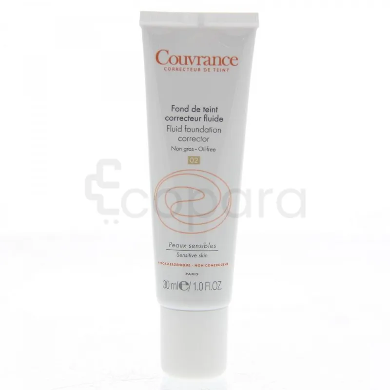AVENE COUVRANCE FOND DE TEINT CORRECTEUR FLUIDE NUMERO 02 NATUREL SPF15 30ML