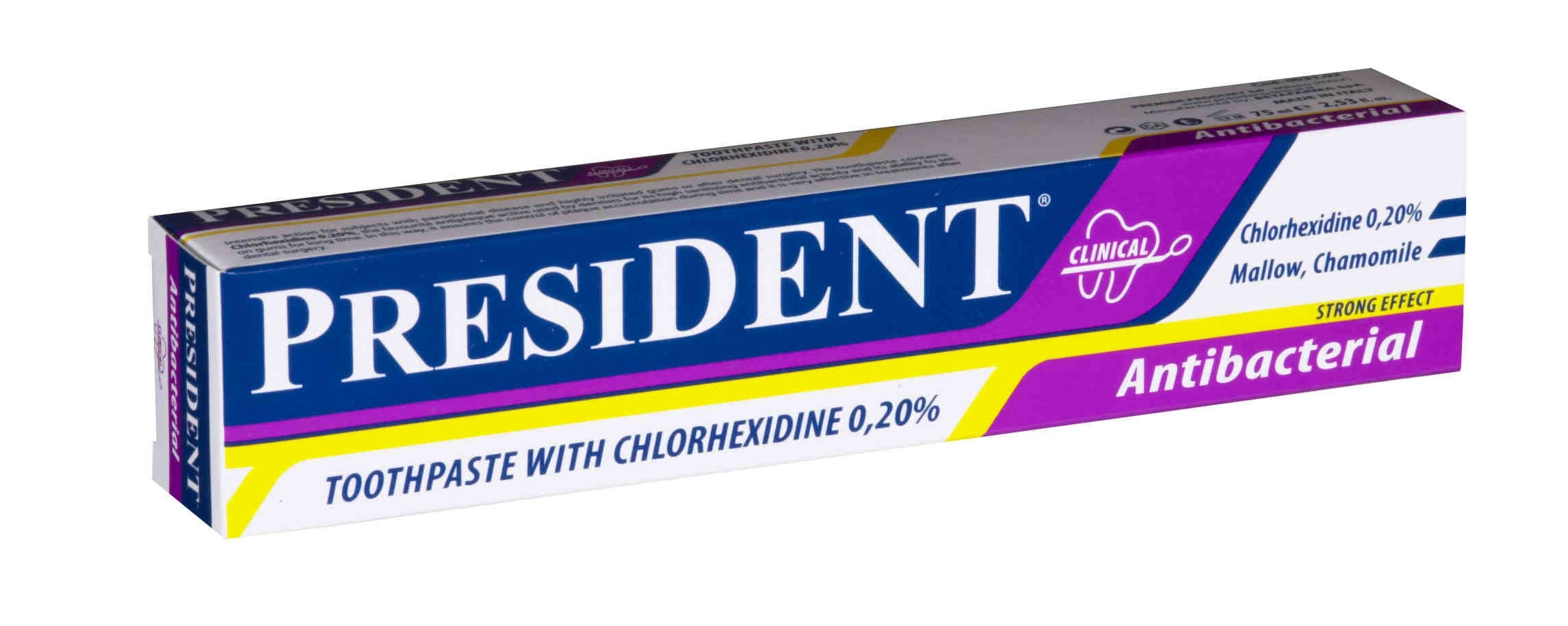 PRESIDENT DENTIFRICE ANTIBACTERIAL 75ML