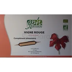 GPH VIGNE ROUGE BIO 15ML BOITE DE 20 AMPOULES