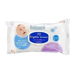 EVOLUDERM LINGETTES DOUCEUR BOITE DE 72