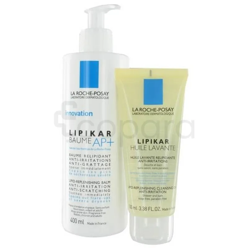 LA ROCHE POSAY LIPIKAR BAUME AP+ 400ML + HUILE LAVANTE 100ML OFFERT