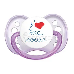 LUC ET LEA J'AIME MA SOEUR SUCETTE SYMETRIQUE REFERENCE 605526