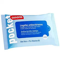 ASSANIS LINGETTES ANTIBACTERIENNES POCKET BOITE DE 25