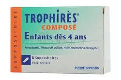 TROPHIRES ENFANTS 75MG/300MG BOITE DE 8 COMPOSE SUPPOSITOIRES