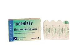 TROPHIRES 75MG/190MG ENFANTS BOITE DE 8 SUPPOSITOIRES