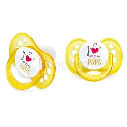 LUC ET LEA J'AIME MON PAPA SUCETTE SYMETRIQUE REFERENCE 605523
