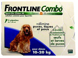 FRONTLINE COMBO SPOT ON CHIEN M BOITE DE 4 PIPETTES 10-20KG