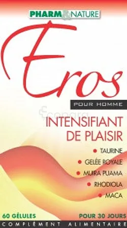 PHARMA & NATURE EROS INTENSIFIANT DE PLAISIR POUR HOMME BOITE DE 60 GELULES