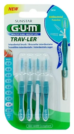 GUM MANCHE PAR 4 UNITES AVEC BROSSETTE FINE 1.6MM
