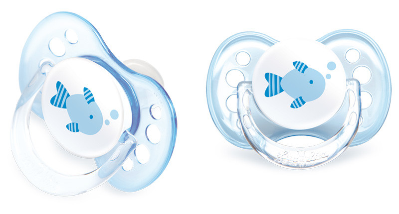 LUC ET LEA SUCETTE SILICONE 0-6MOIS POISSON