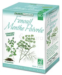 PHARMA NATURE FENOUIL MENTHE POIVRE- CONFORT DIGESTIF BOITE DE 10