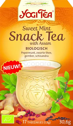 YOGI TEA SNACK TEA SWEET MINT INFUSION BOITE DE 17 SACHETS