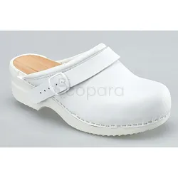 NURSING CARE SABOT WASH'GO CUIR BLANC TAILLE 42 REFERENCE WG-410