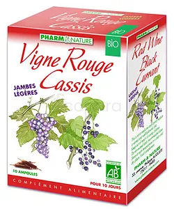 PHARMA NATURE VIGNE ROUGE CASSIS JAMBES LÉGÈRES BOITE DE 10 AMPOULES