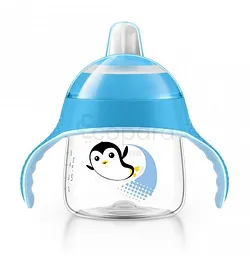 AVENT TASSE PINGOUIN AVEC ANSES BLEU ANTI DERAPANTE +6MOIS REFERENCE SCF751/05