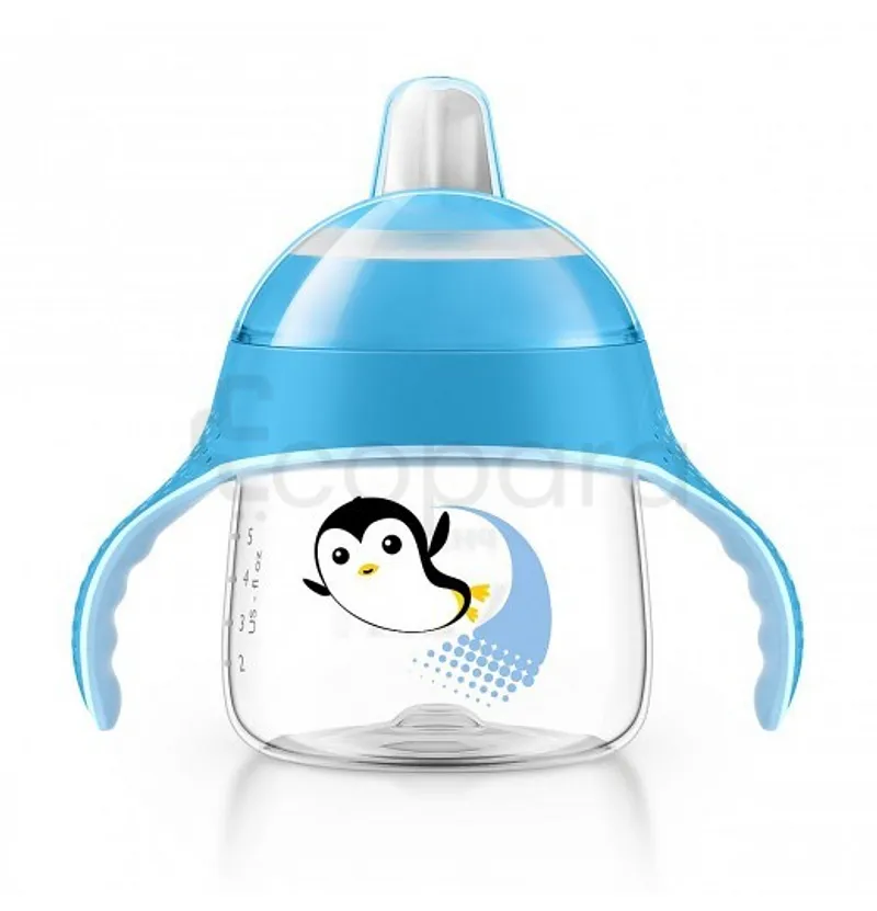 AVENT TASSE PINGOUIN AVEC ANSES BLEU ANTI DERAPANTE +6MOIS REFERENCE SCF751/05