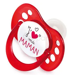 LUC ET LEA J'AIME MA MAMAN SUCETTE SYMETRIQUE REFERENCE 605522