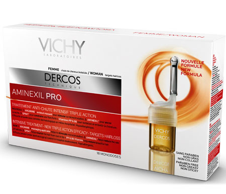 VICHY DERCOS AMINEXIL PRO FEMME TRAITEMENT ANTI-CHUTE BOITE DE 12 MONODOSES