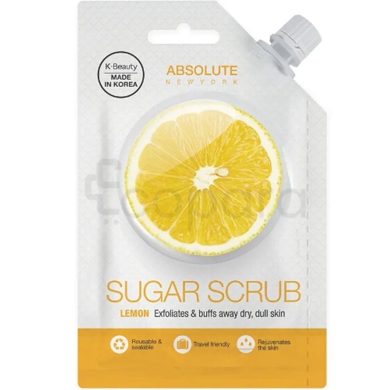 ABSOLUTE NEW YORK SUGAR SCRUB LEMON EXFOLIATES & BUFFS AWAYS DRY DULL SKIN REFERENCE SFMS11
