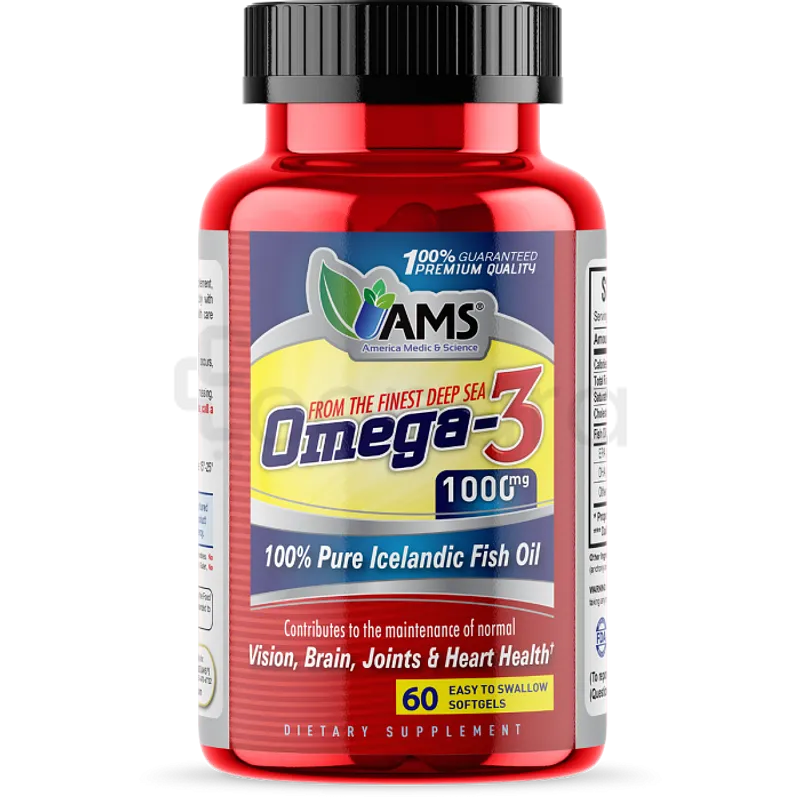 AMS OMEGA 3 1000MG BOITE DE 60 SOFTGELS REFERENCE AMS003A1