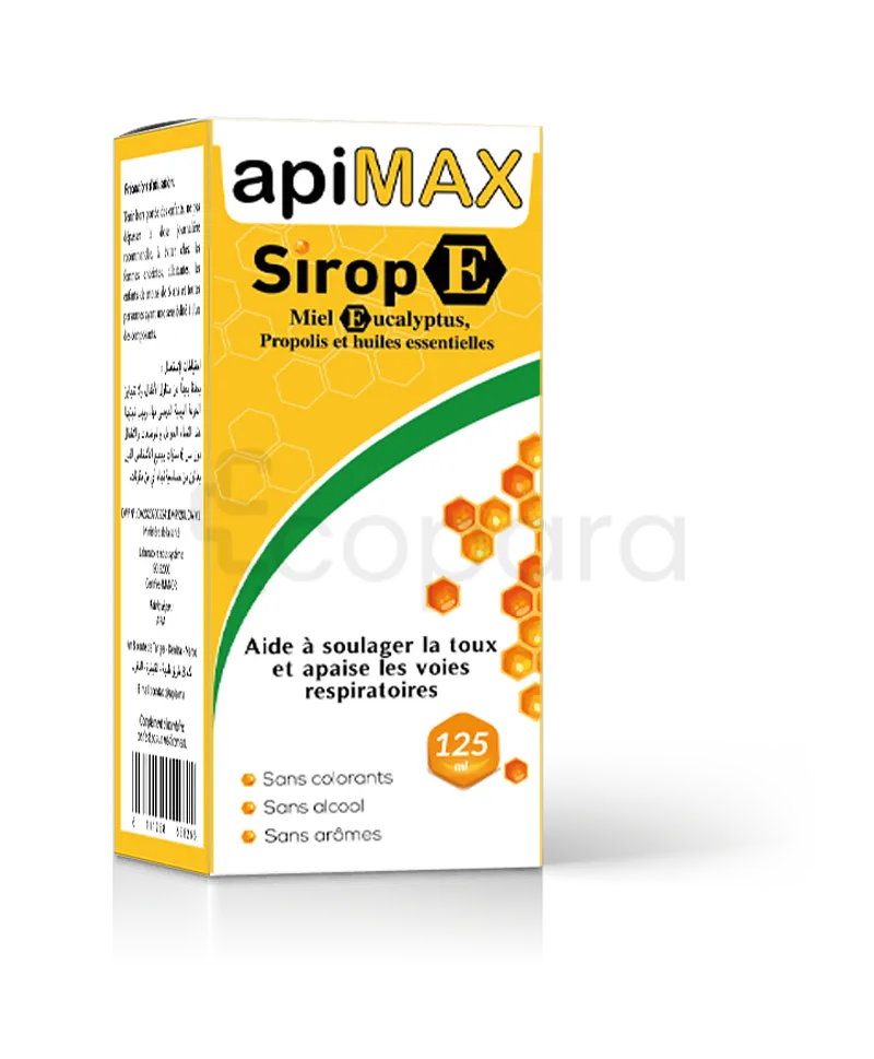 APIMAX SIROP MIEL EUCALYPTUS ET PROPOLIS 125ML