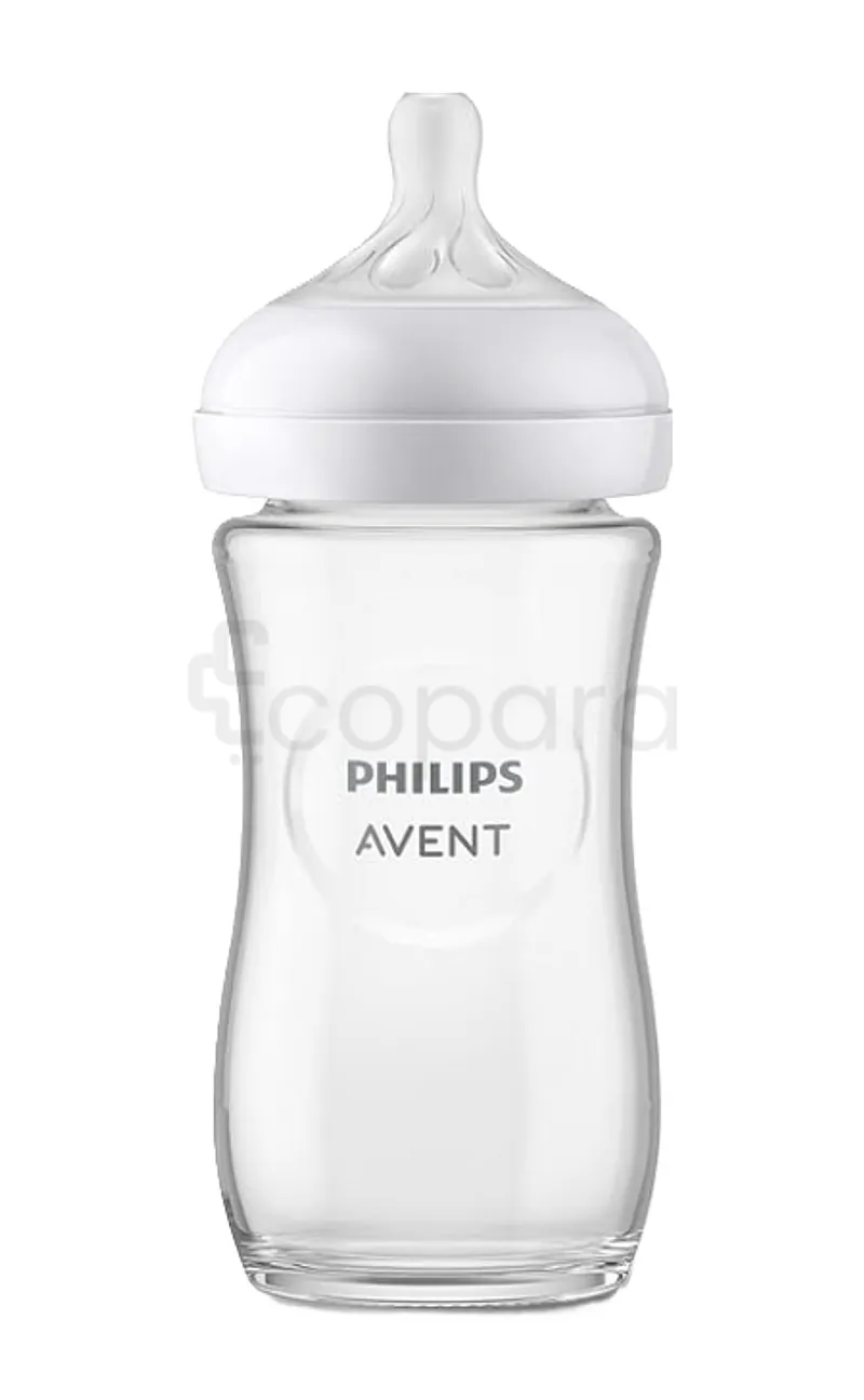 AVENT BIBERON NATURAL EN VERRE RESPONSE 1M+ 240ML REFERENCE SCY933/01