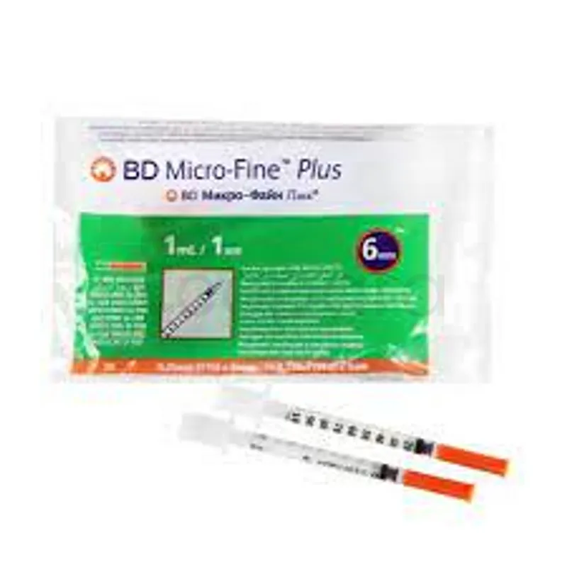 BD MICROFINE PLUS SERINGUE A INSULINE 1ML AIGUILLE 31G 6MM SACHET DE 10 REFERENCE 324905