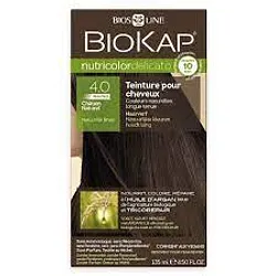 BIOKAP NUTRICOLOR DELICATO NUMERO 4.0 CHATAIN NATUREL RAPIDE 10 MINUTES 135ML