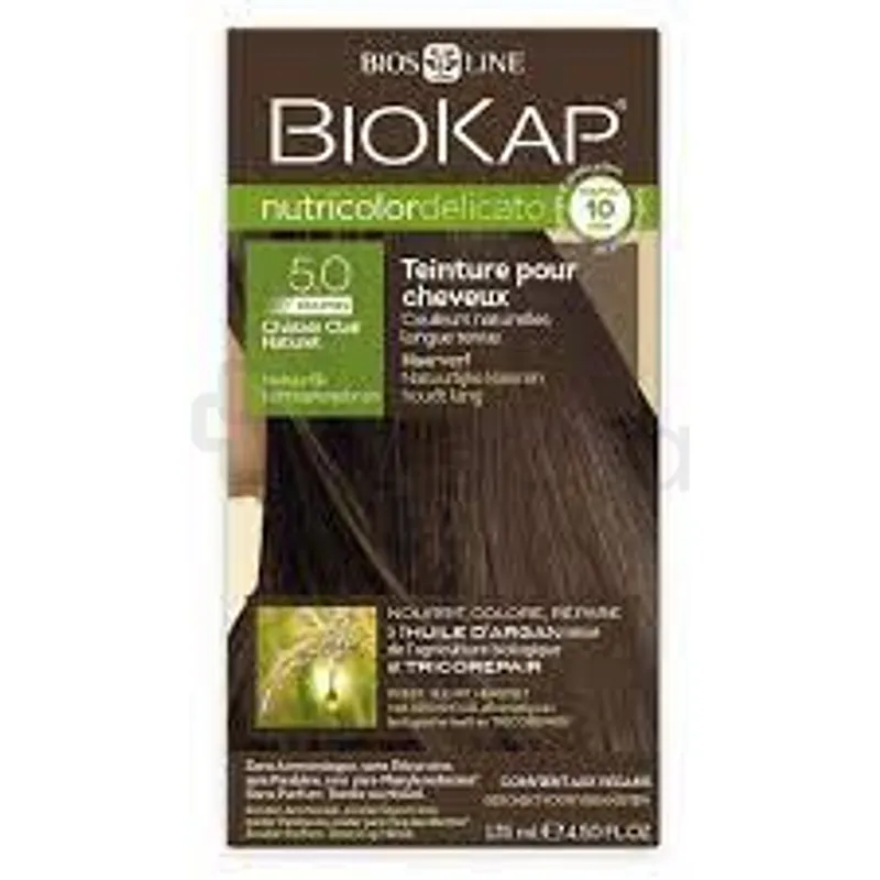 BIOKAP NUTRICOLOR DELICATO NUMERO 5.0 CHATAIN CLAIR RAPIDE 10 MINUTES 135ML