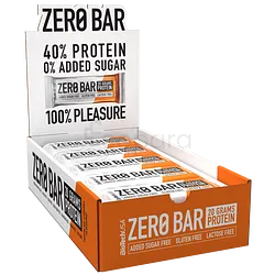 BIOTECHUSA ZERO BAR CHOCOLATE CARAMEL 50G BOITE DE 20 REFERENCE BZB03
