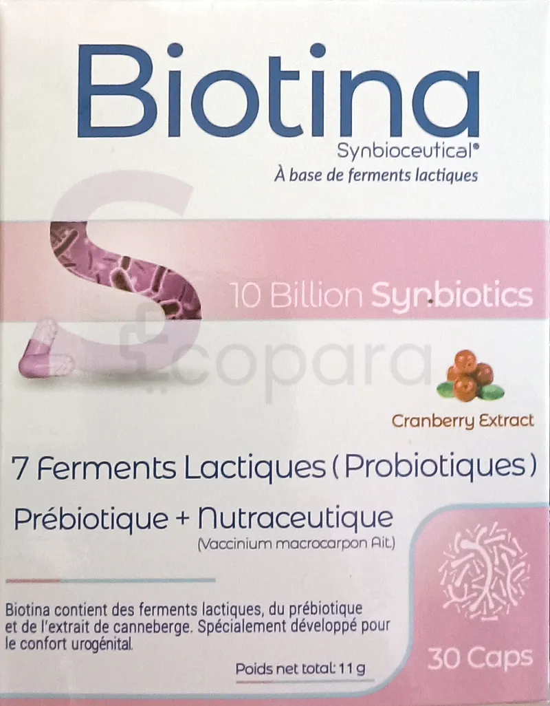 BIOTINA BELLA VIE 10 BILLION SYNBIOTICS BOITE DE 30 COMPRIMES