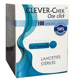 CLEVER CHEK LANCETTES BLEU STANDARD BOITE DE 100