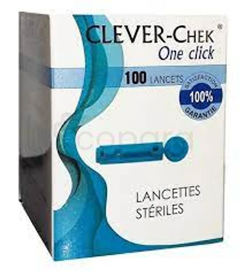 CLEVER CHEK LANCETTES BLEU STANDARD BOITE DE 100