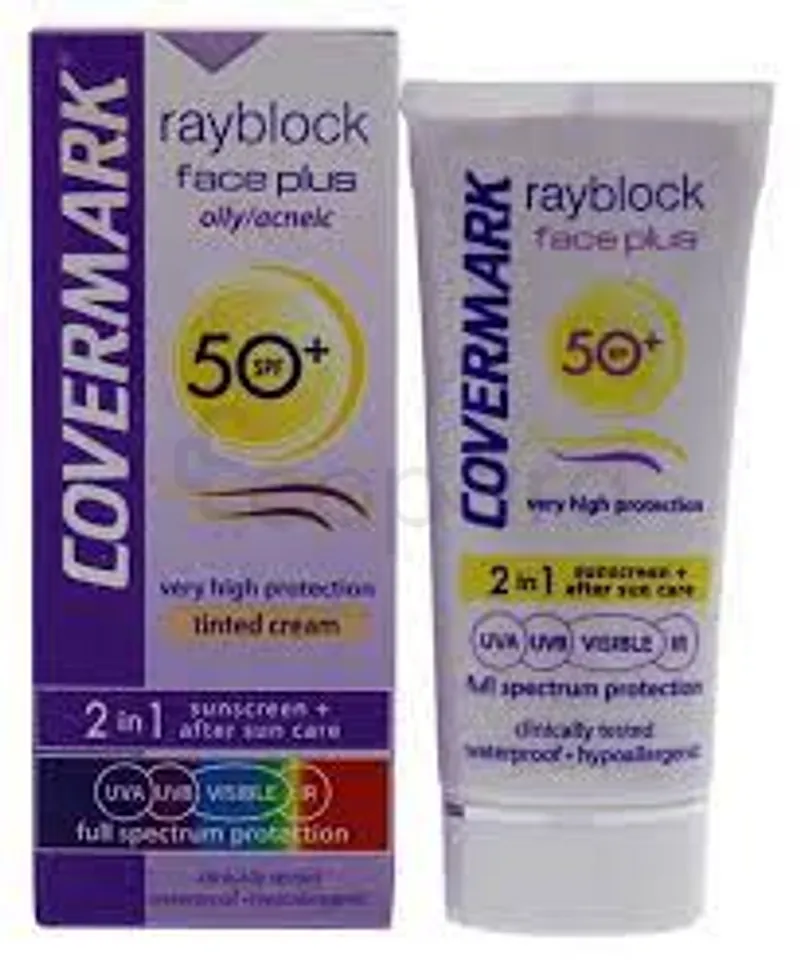 COVERMARK RAYBLOCK FACE PLUS OILY ACNEIC SPF50 VISIBLE LIGHT BEIGE 50ML