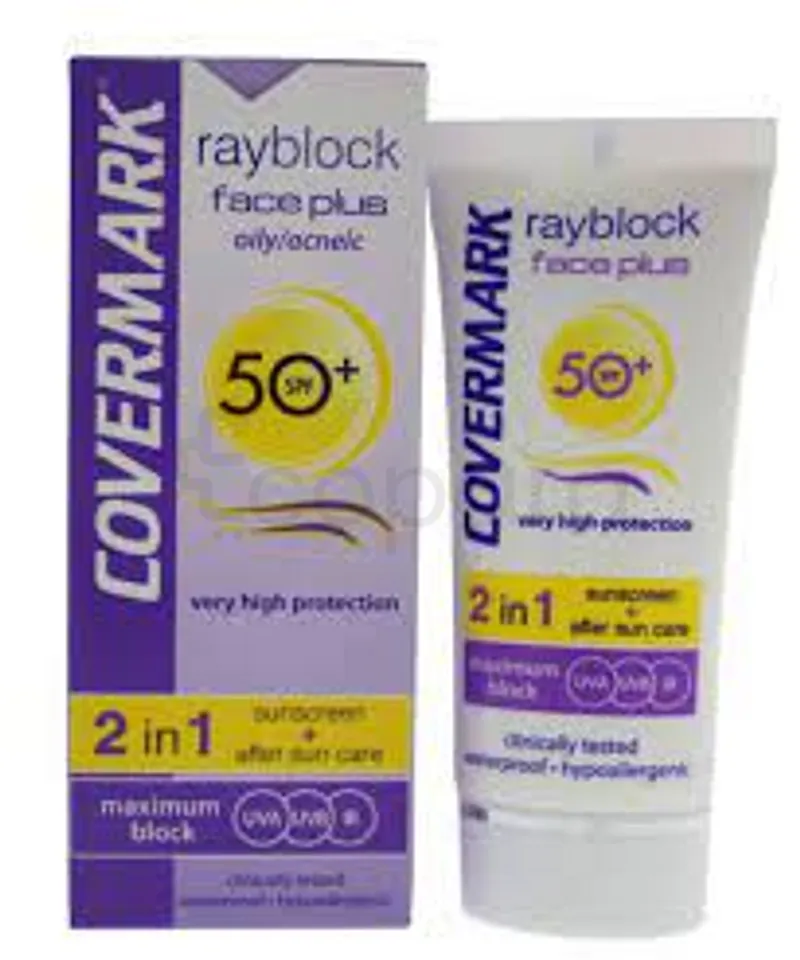 COVERMARK RAYBLOCK FACE PLUS OILY ACNEIC SPF50 VISIBLE NON TINTED 50ML