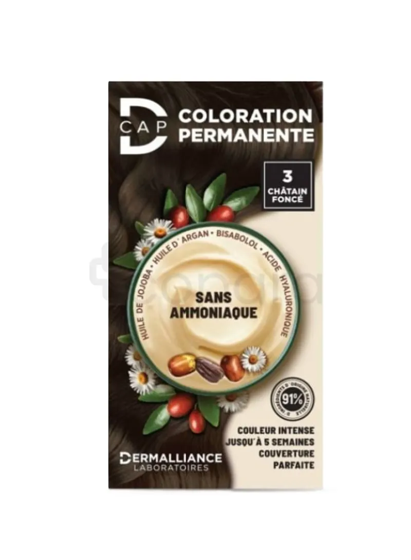 D-CAP COLORATION PERMANENTE NUMERO 3 CHATAIN FONCE