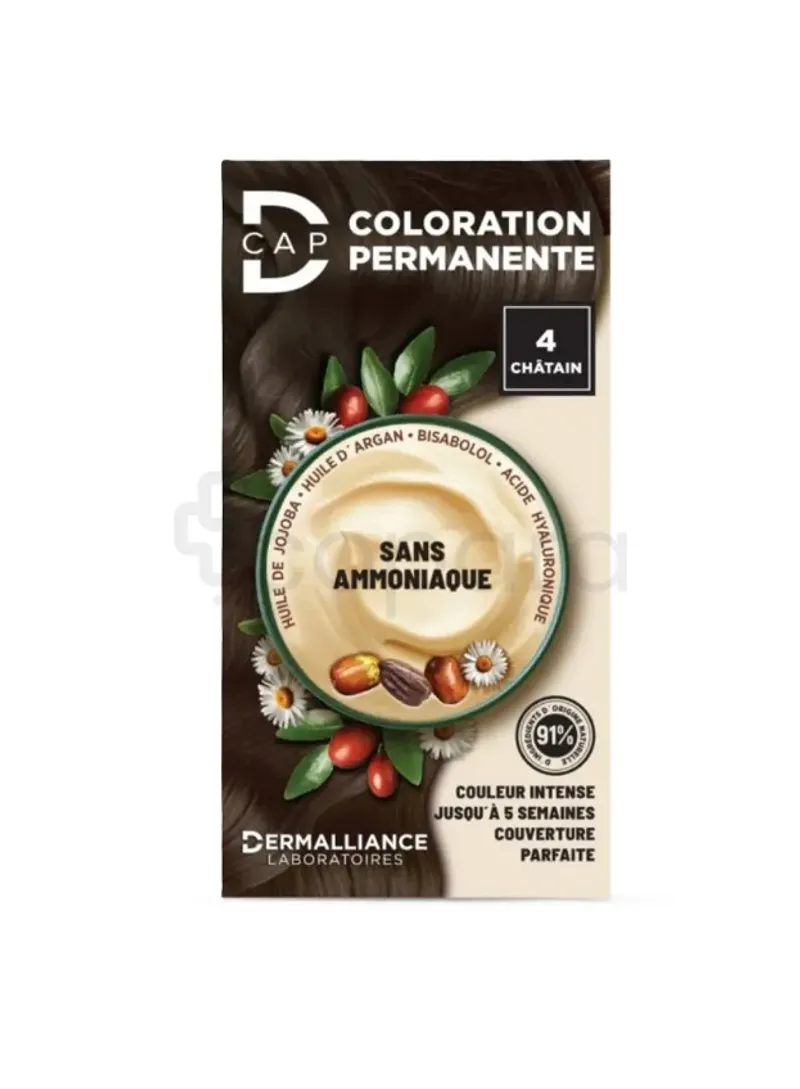 D-CAP COLORATION PERMANENTE NUMERO 4 CHATAIN