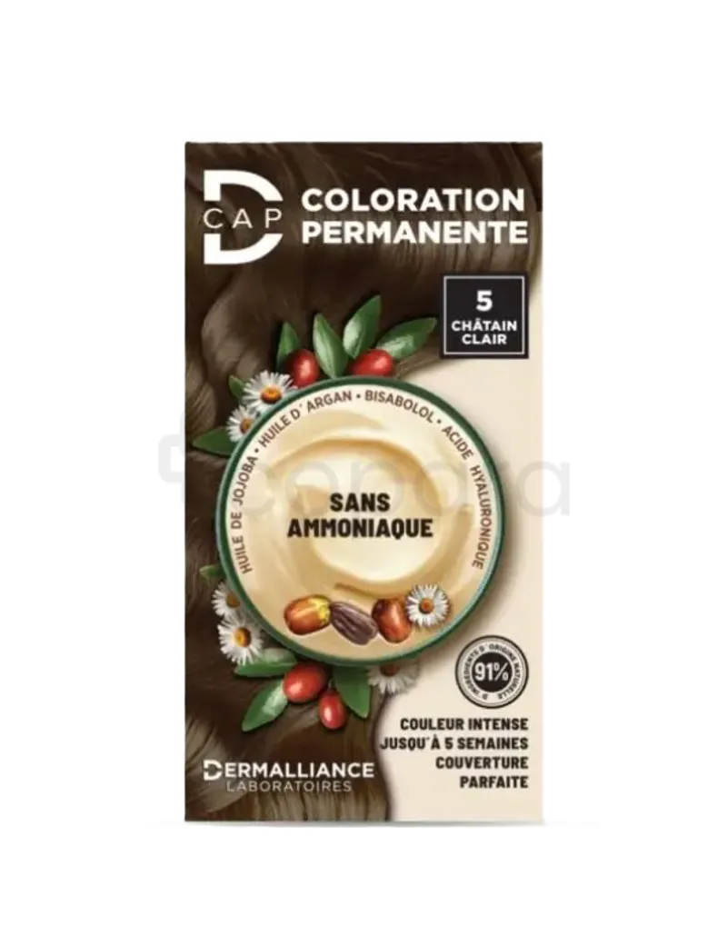 D-CAP COLORATION PERMANENTE NUMERO 5 CHATIN CLAIR
