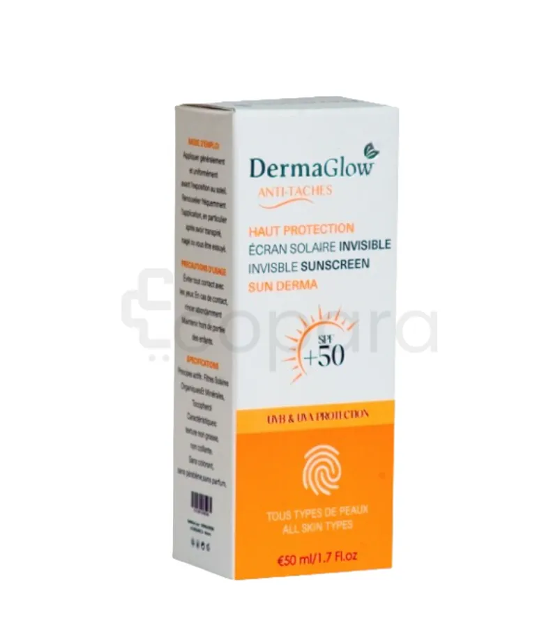 DERMAGLOW ECRAN SOLAIRE INVISIBLE SPF50+ 50ML