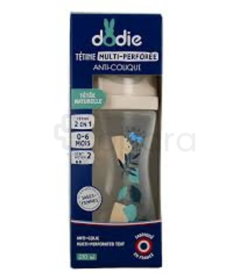 DODIE BIBERON MULTI PERFOREE ANTI-COLIQUE BLEU 270ML D2 REFERENCE 0415