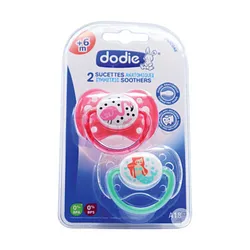 DODIE PACK 2 SUCETTES ANATOMIQUE +6M DUO SIRENE/FLAMAND REFERENCE A18