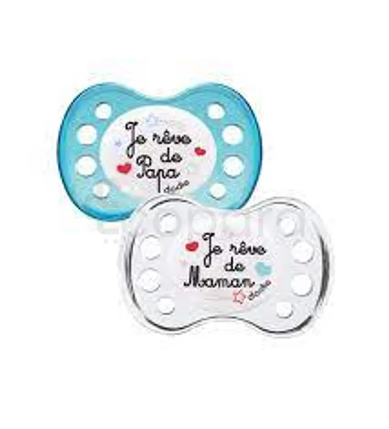 DODIE SUCETTE ANATOMIQUE DUO NUIT JE REVE DE MAMAN ET JE REVE DE PAPA +6MOIS NUMERO 36