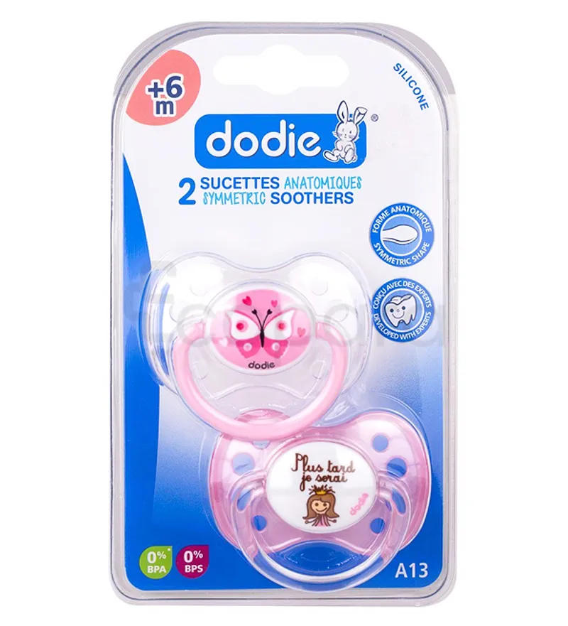 DODIE SUCETTE ANATOMIQUE DUO PAPILLON ET PRINCESSE +6MOIS REFERENCE NA13