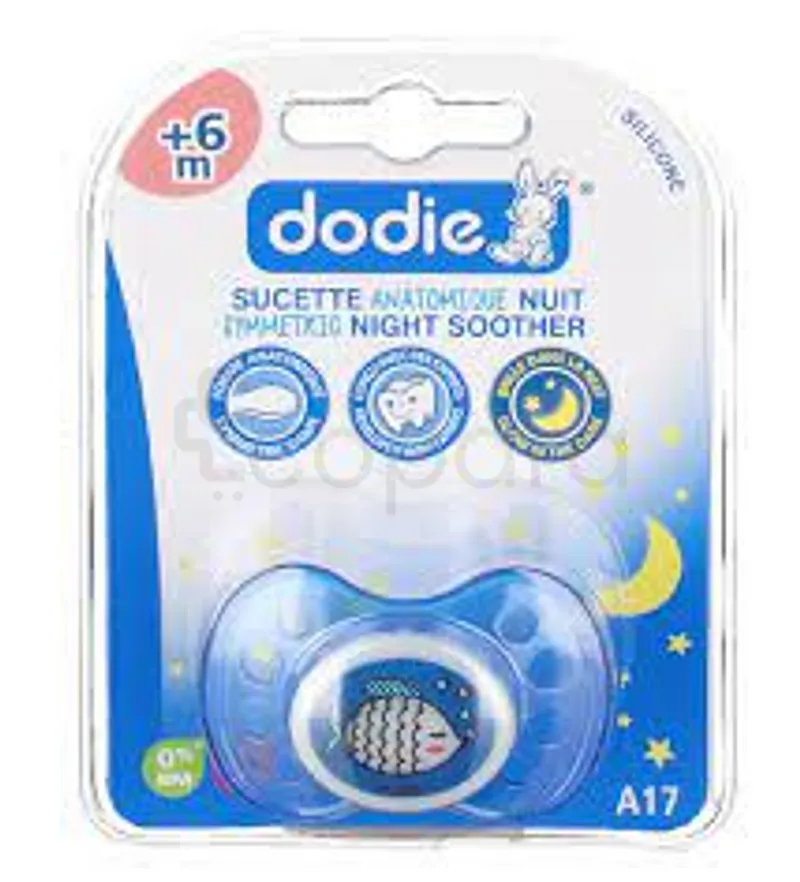DODIE SUCETTE ANATOMIQUE NUIT COEUR POISSON +6MOIS REFERENCE NA17