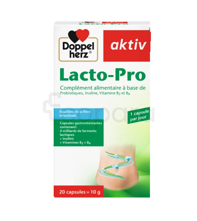 DOPPEL HERZ AKTIV LACTO PRO BOITE DE 20 CAPSULES