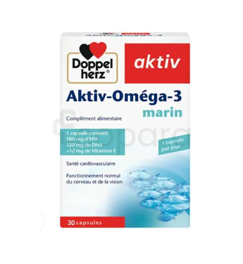 DOPPEL HERZ AKTIV OMEGA 3 MARIN BOITE DE 30 CAPSULES