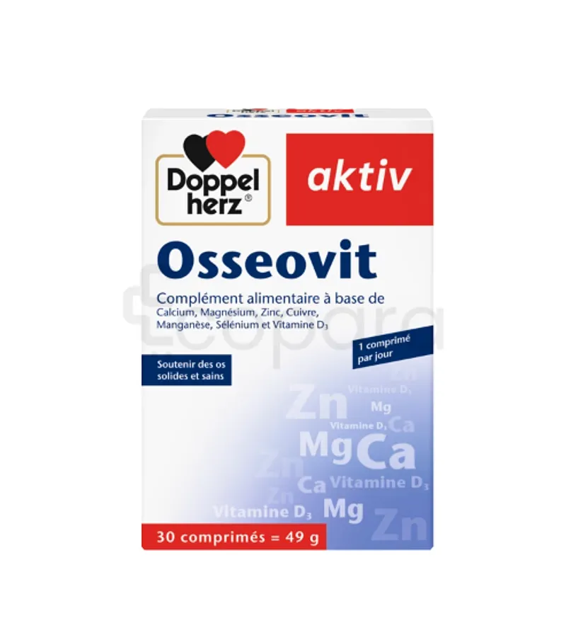 DOPPEL HERZ AKTIV OSSEOVIT BOITE DE 30 COMPRIMES