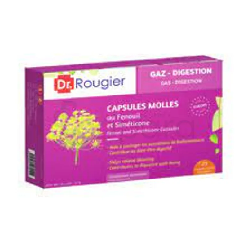 DR ROUGIER GAZ-DIGESTION AU FENOUIL ET SIMETICONE BOITE DE 50 CAPSULES