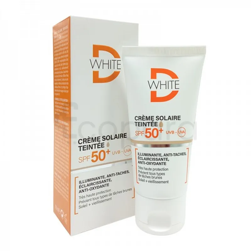DWHITE CREME SOLAIRE TEINTEE CLAIRE 50+ 50ML