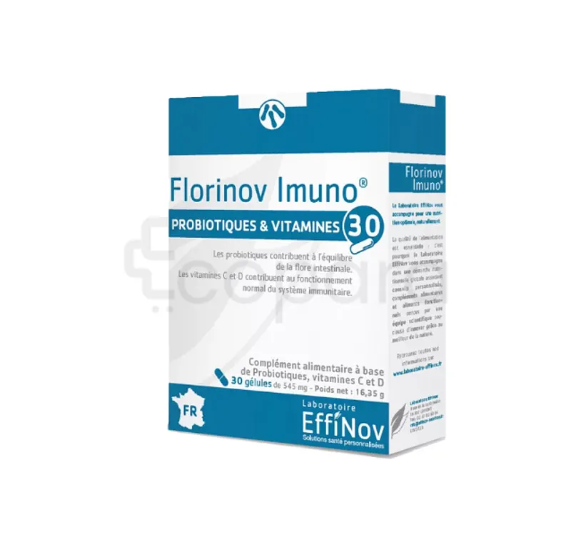 EFFINOV FLORINOV IMUNO IMMUNITE PROBIOTIQUE ET VITAMINES BOITE DE 30 GELULES